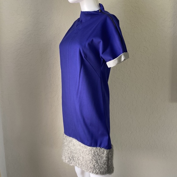 Patrizia Pepe Royal Violet Gray Dress New - Picture 6 of 12